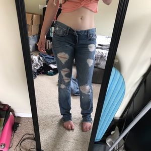 Hollister ripped light wash jeans